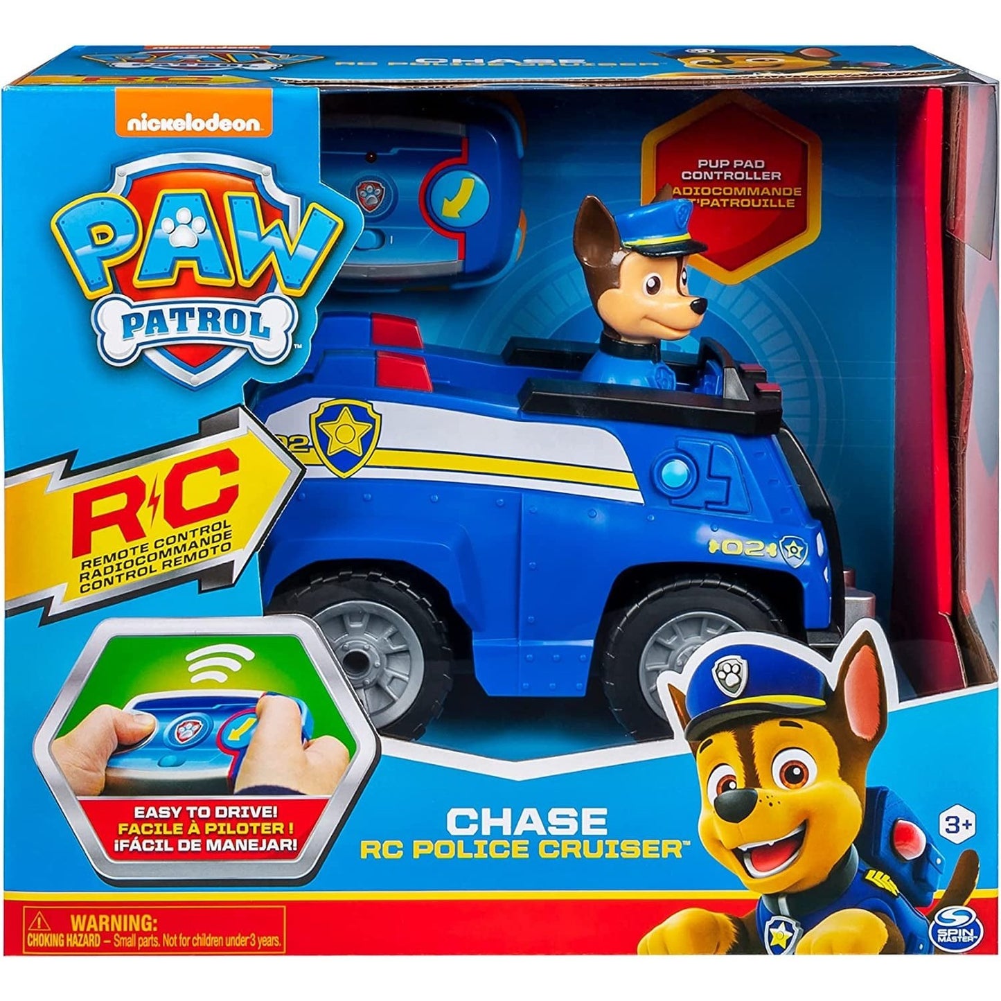 Paw Patrol, Chase Remote Control Police Cruiser with 2-Way Steering, for Kids Aged 3 and Up Clear Store