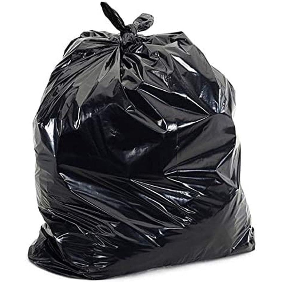 Black Plastic  Bin Bags, 50 Heavy Duty Bin Liners, Refuse Sacks Clear Store