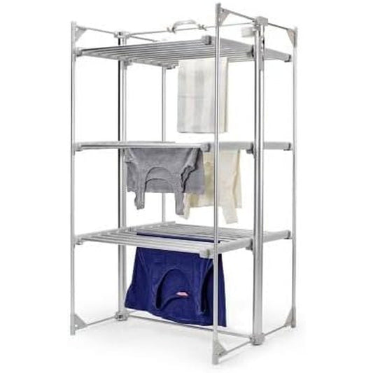 Deluxe 3-Tier Heated Clothes Airer Clear Store