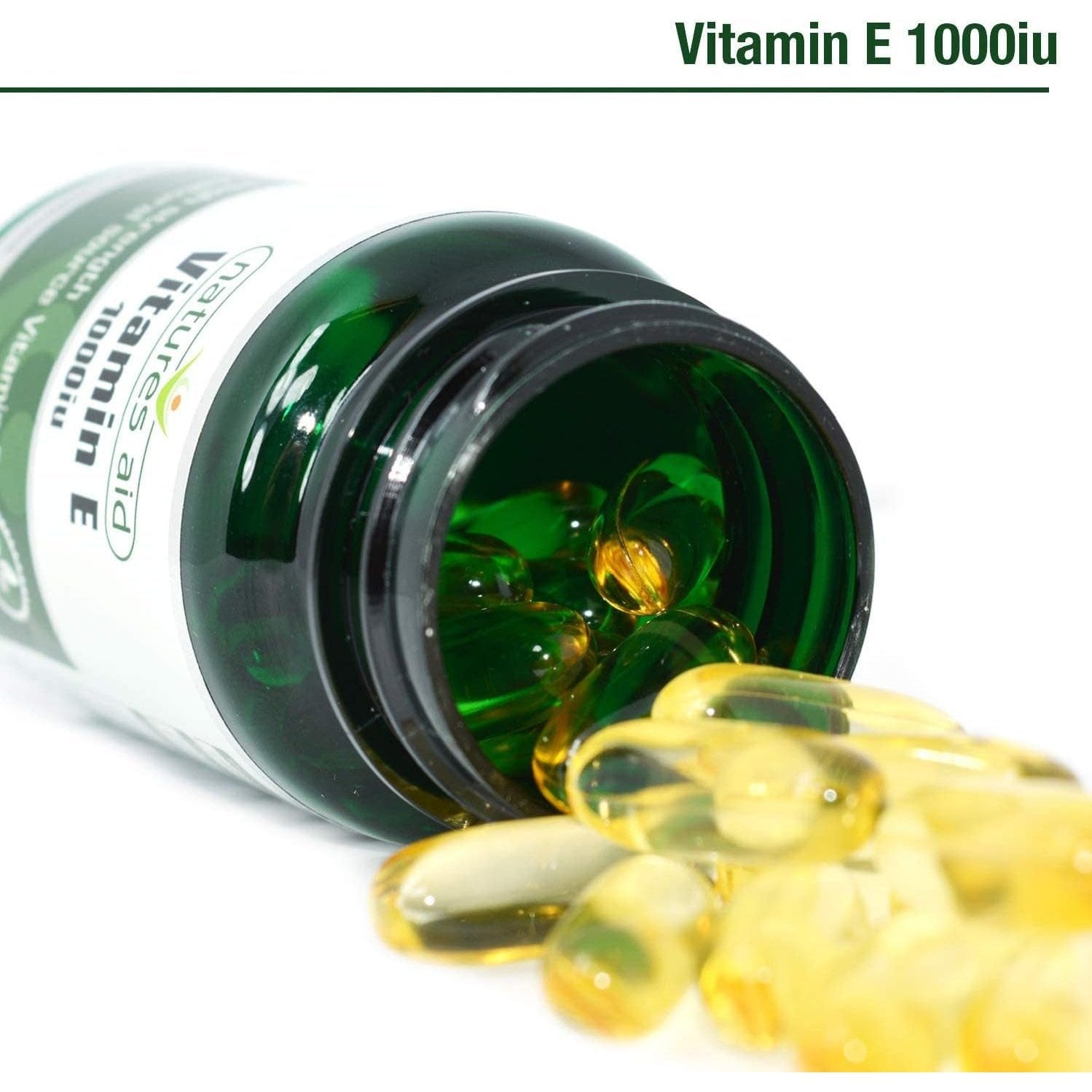 Natures Aid Vitamin E 1000Iu, Natural Source, High Strength, 30 Softgel Capsules Clear Store