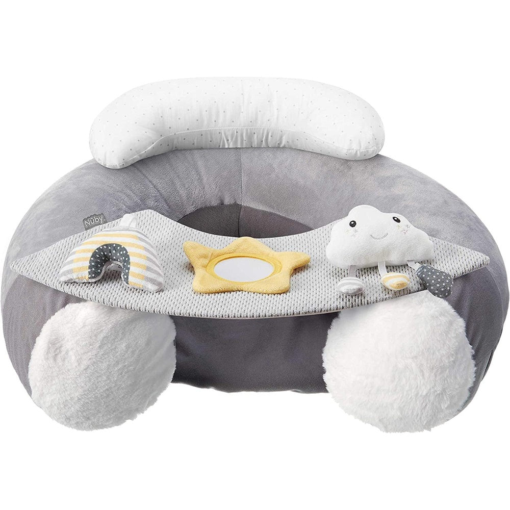 Sit-Me-Up Baby Seat, Cloud & Star, Inflatable Sit & Play Floor Seat with Tray and Baby Toys Clear Store