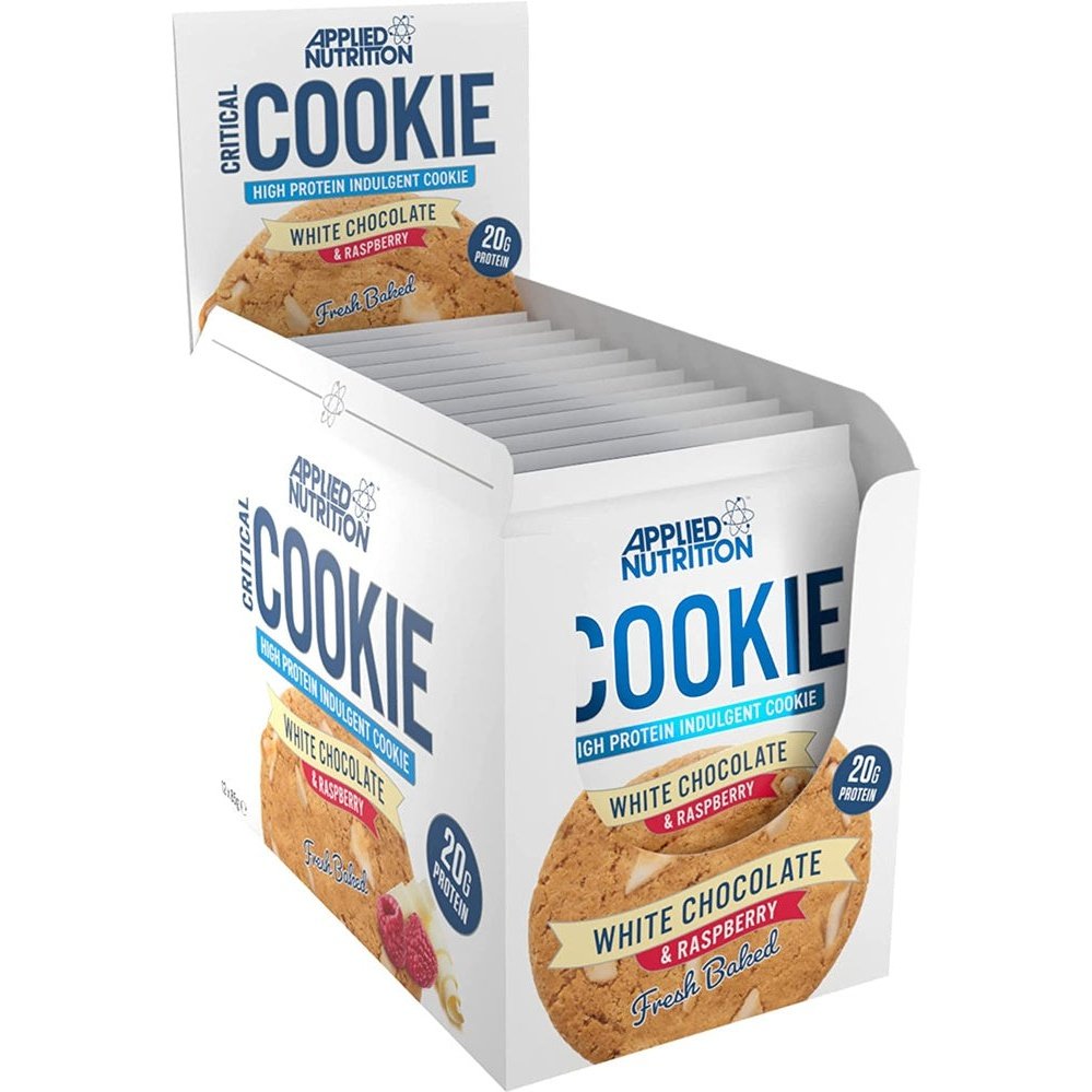 Protein Cookies - Critical Cookie, High Protein Snack (12 Pack X 85G) (White Chocolate & Raspberry)