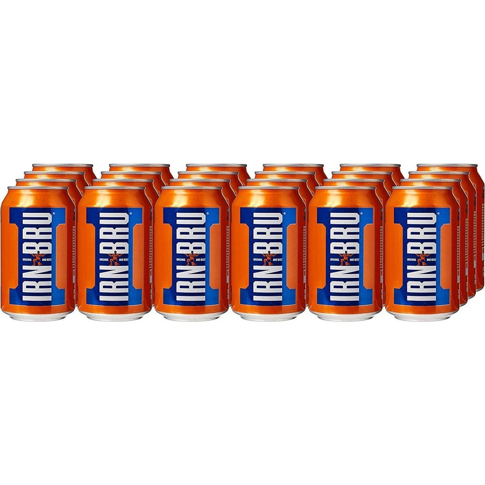 IRN-BRU Regular, Fizzy Drinks Multipack Cans 330ml (Pack of 24) Clear Store