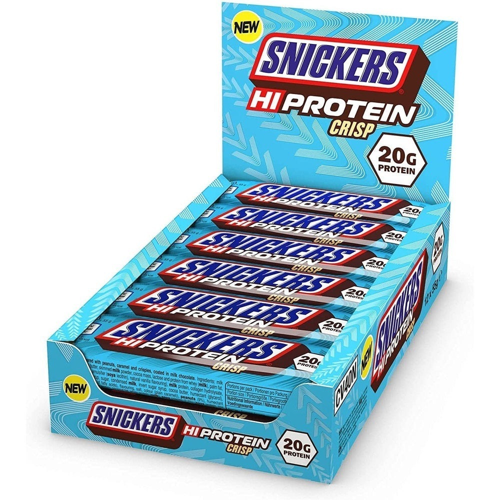 Snickers Hi-Protein Bars Chocolate Crisp 12 X 55g Clear Store