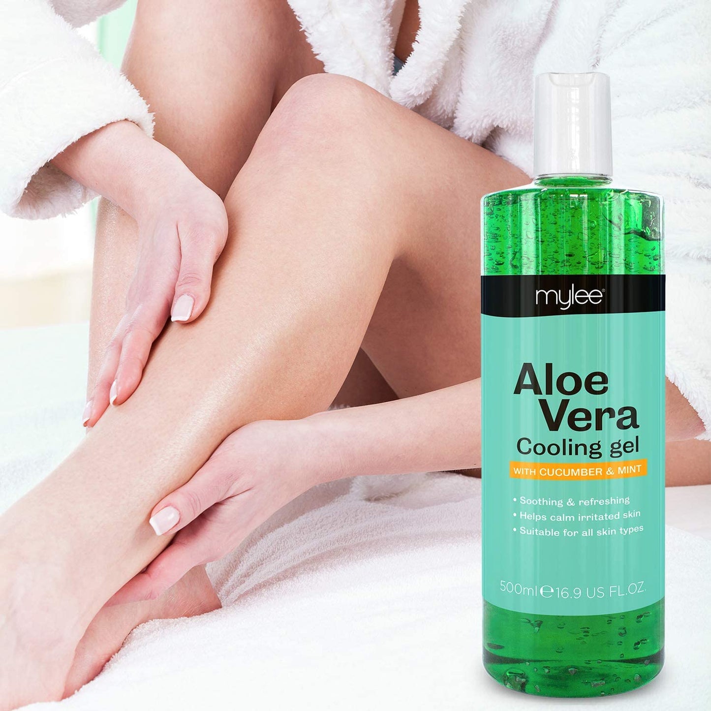 Pure Aloe Vera Soothing Gel after Care Waxing Hair Removal Depilation Wax Skin Treatment after Sun 500 Ml Clear Store