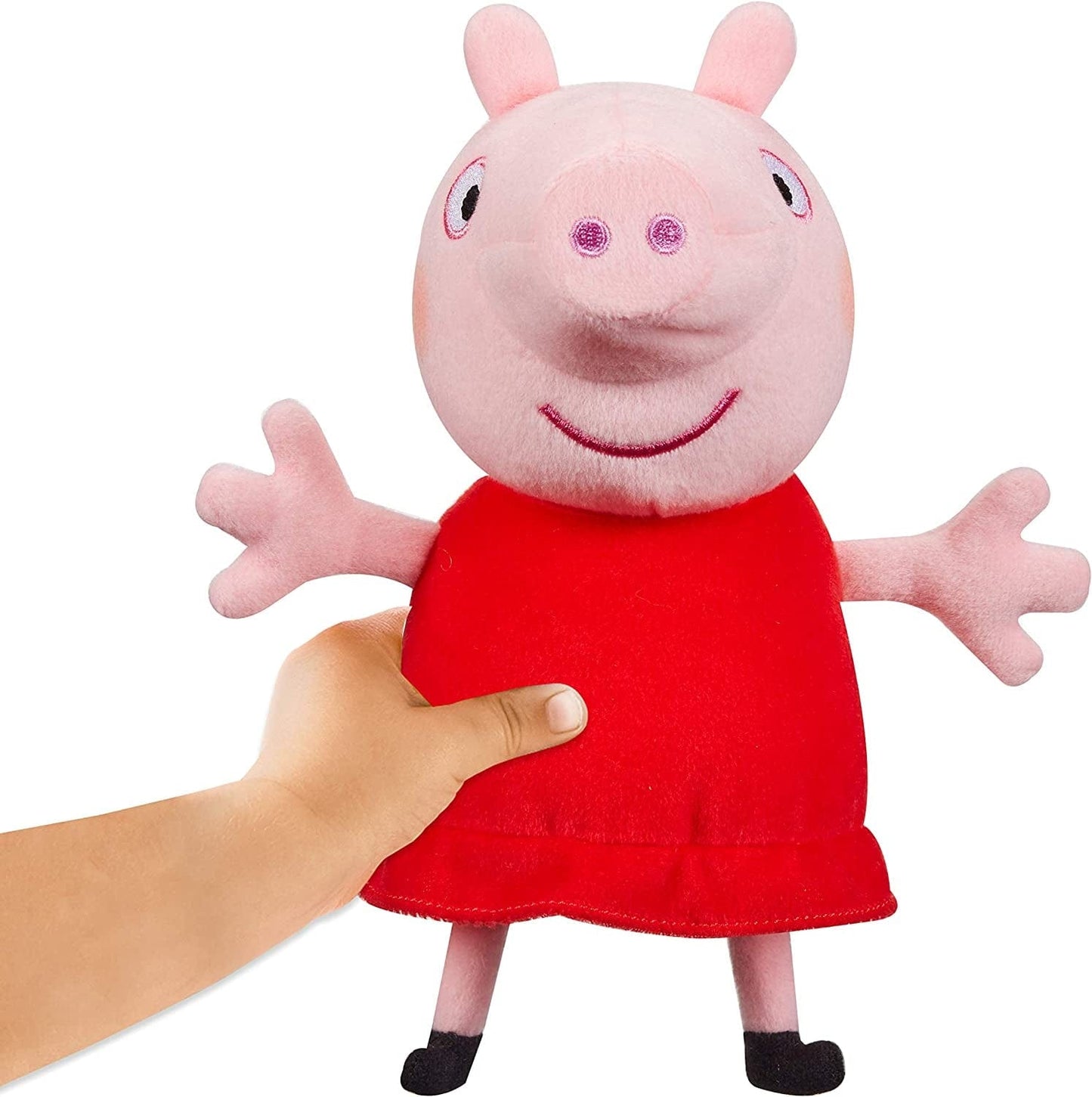 Peppa Pig Giggle and Snort Soft Toy, Squeeze Peppa’S Tummy, Classic Peppa Pig Styling, 20cm Tall Clear Store