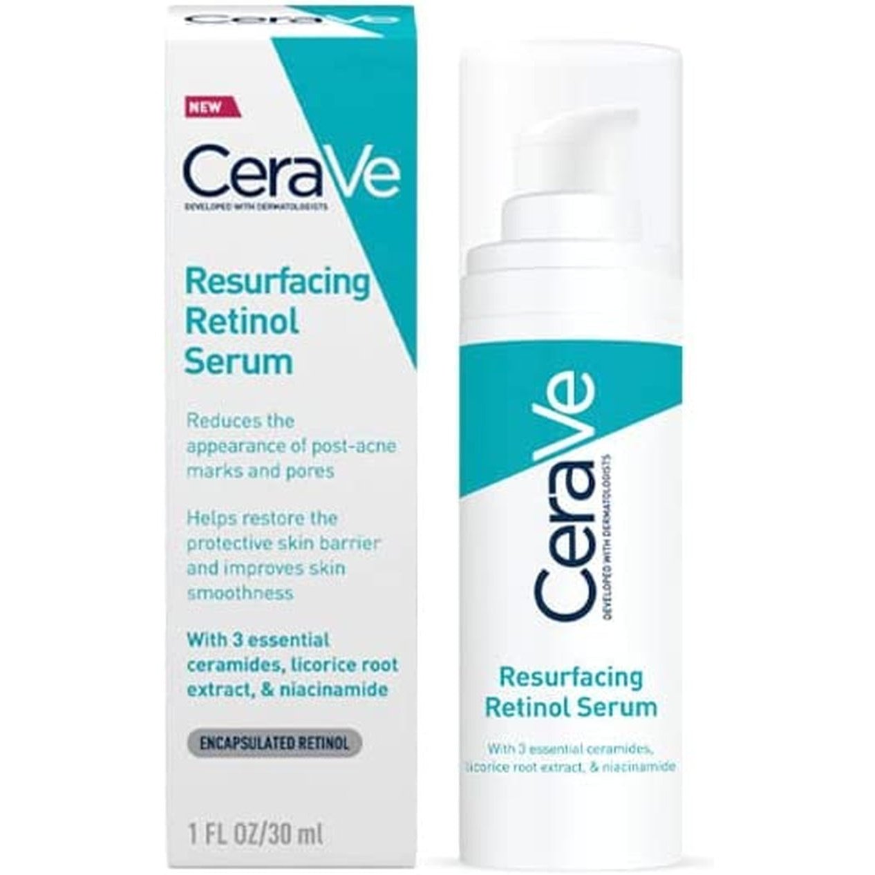 Cerave Resurfacing Retinol Serum with Ceramides & Niacinamide for Blemish-Prone Skin 30Ml Clear Store