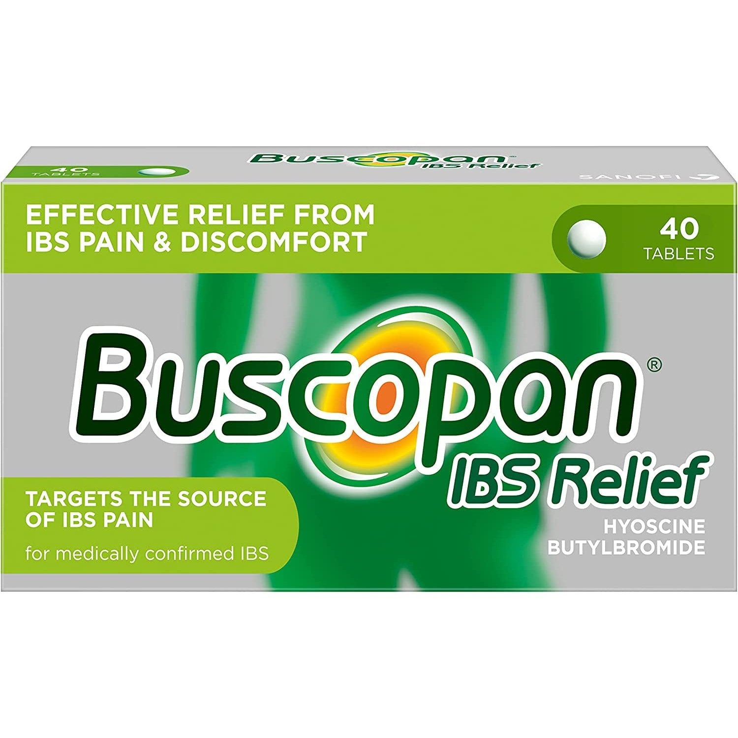 Buscopan IBS Relief, Targets IBS Pain and Cramps,Works in 15 Minutes, 40 Tablets Clear Store