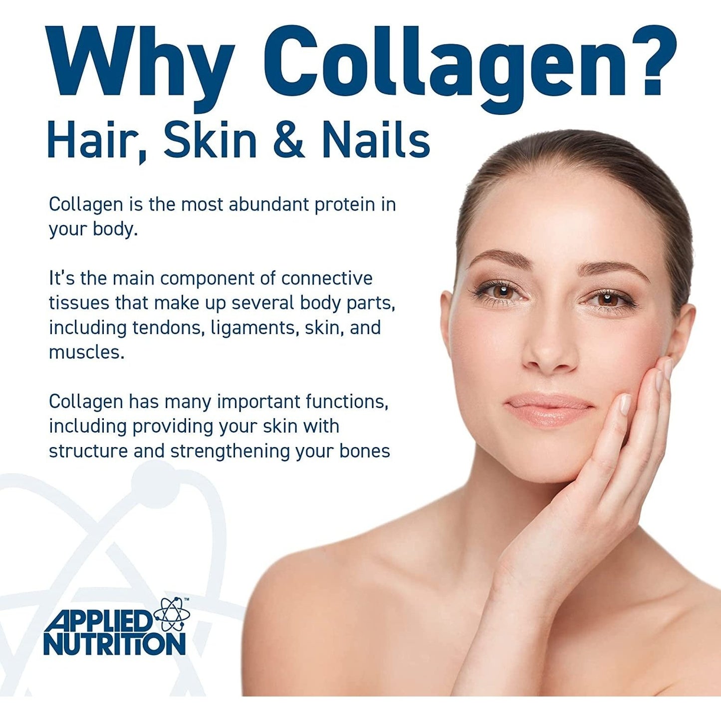 Collagen Peptides Powder - Hydrolysed Bovine Collagen Protein, Halal, Healthy Skin, Hair, Nails (Unflavoured) (300G - 15 Servings)