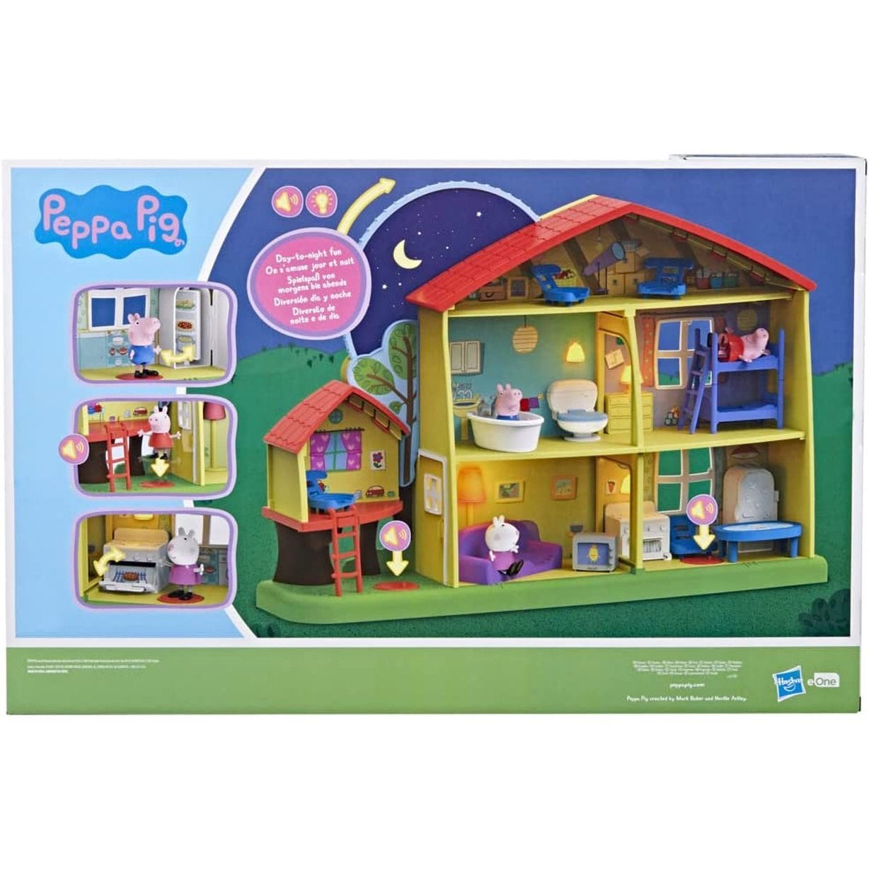 Peppa Pig Peppa’S Adventures Peppa'S Playtime to Bedtime House Pre-School Toy, Speech, Light and Sounds, Ages 3 and up , Red Clear Store