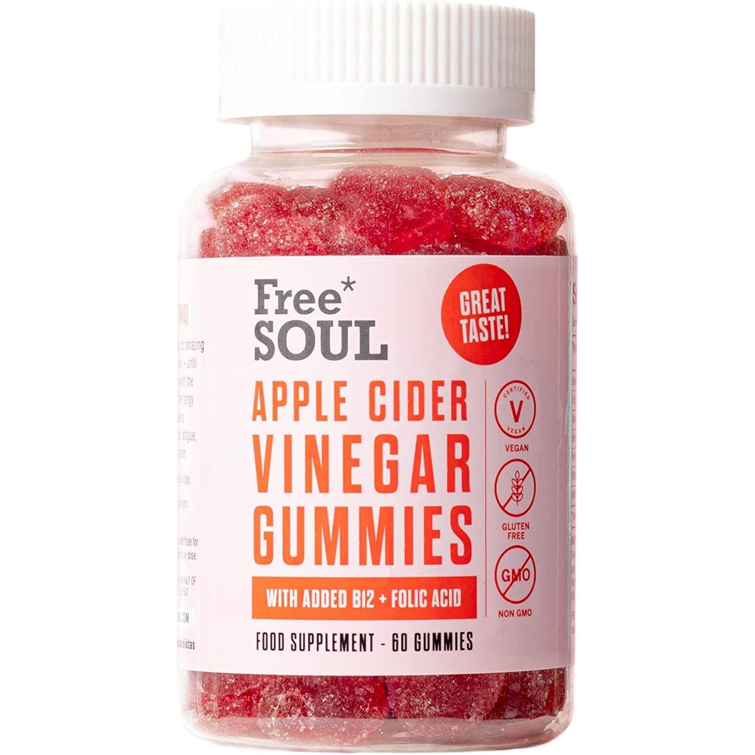 Apple Cider Vinegar Gummies with the Mother 1000Mg Enhanced with Vitamin B12 & Folic Acid | 60 High Strength ACV Vegan Capsules with Pomegranate & Beetroot Powder | Natural Ingredients |