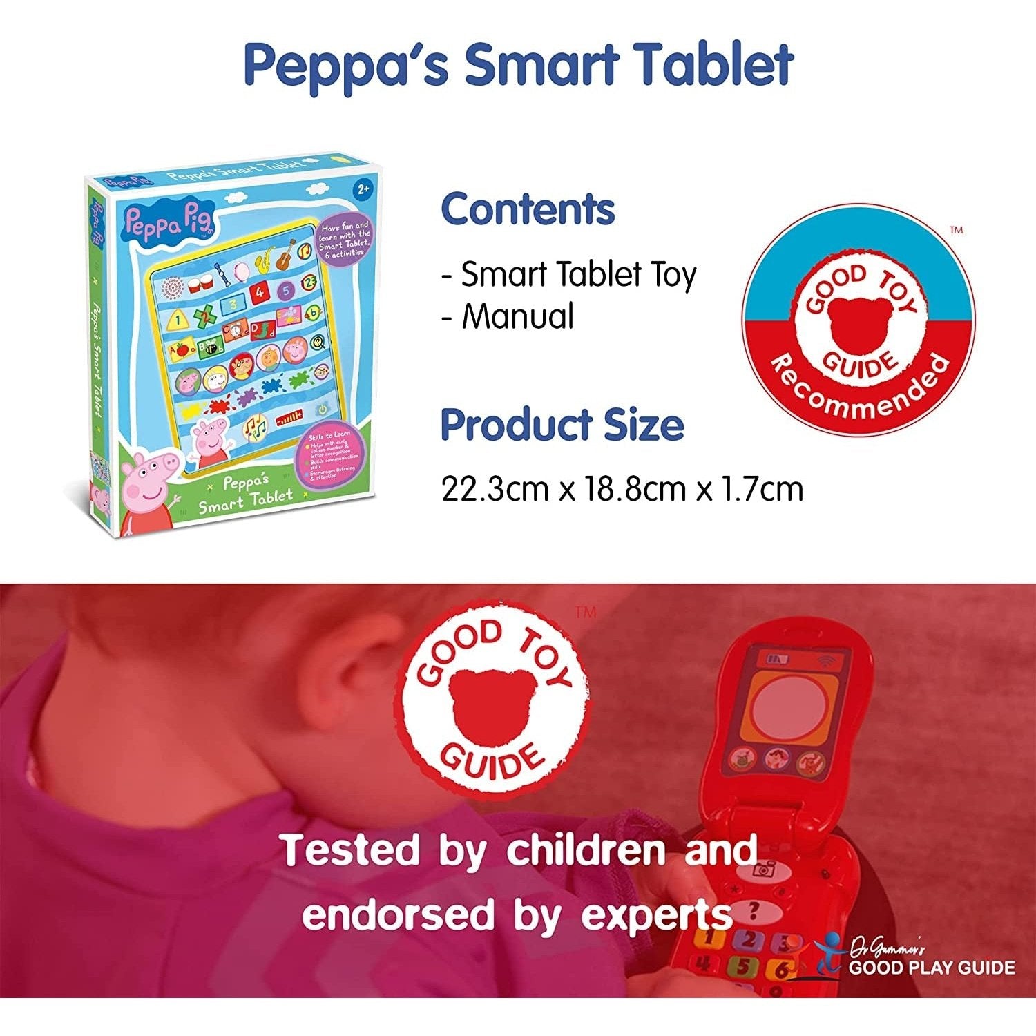 Peppa Pig Smart Tablet Toy for Kids , Multi Learning & Child Development 2+ Years Clear Store