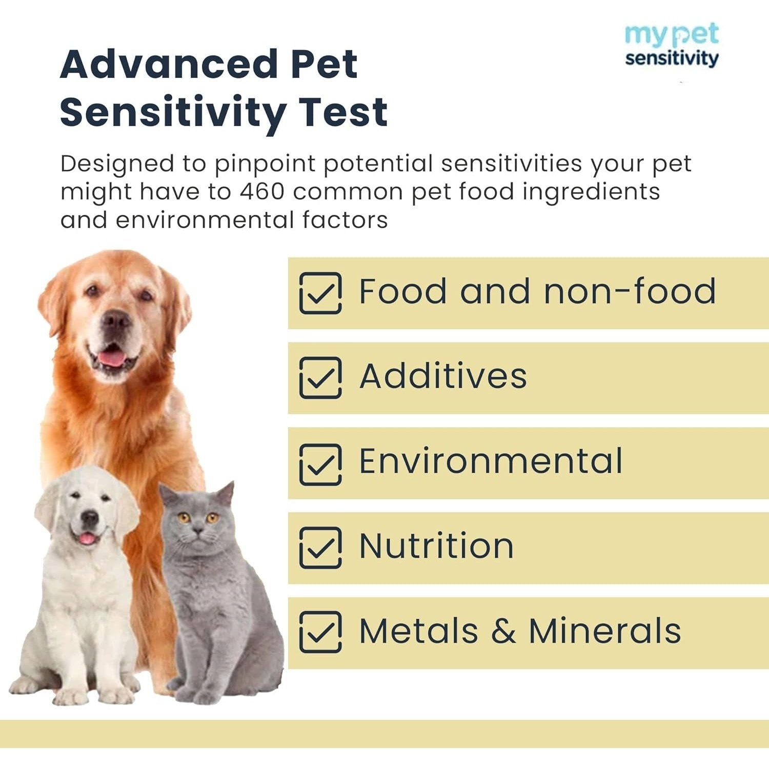 Advanced At-Home Test - 460 Items Tested | 3-5 Day Results, Hair Sample | Tests for Common Ingredients in Food, Non-Food, Environmental, Nutrition, Metals, Minerals & Additive Items