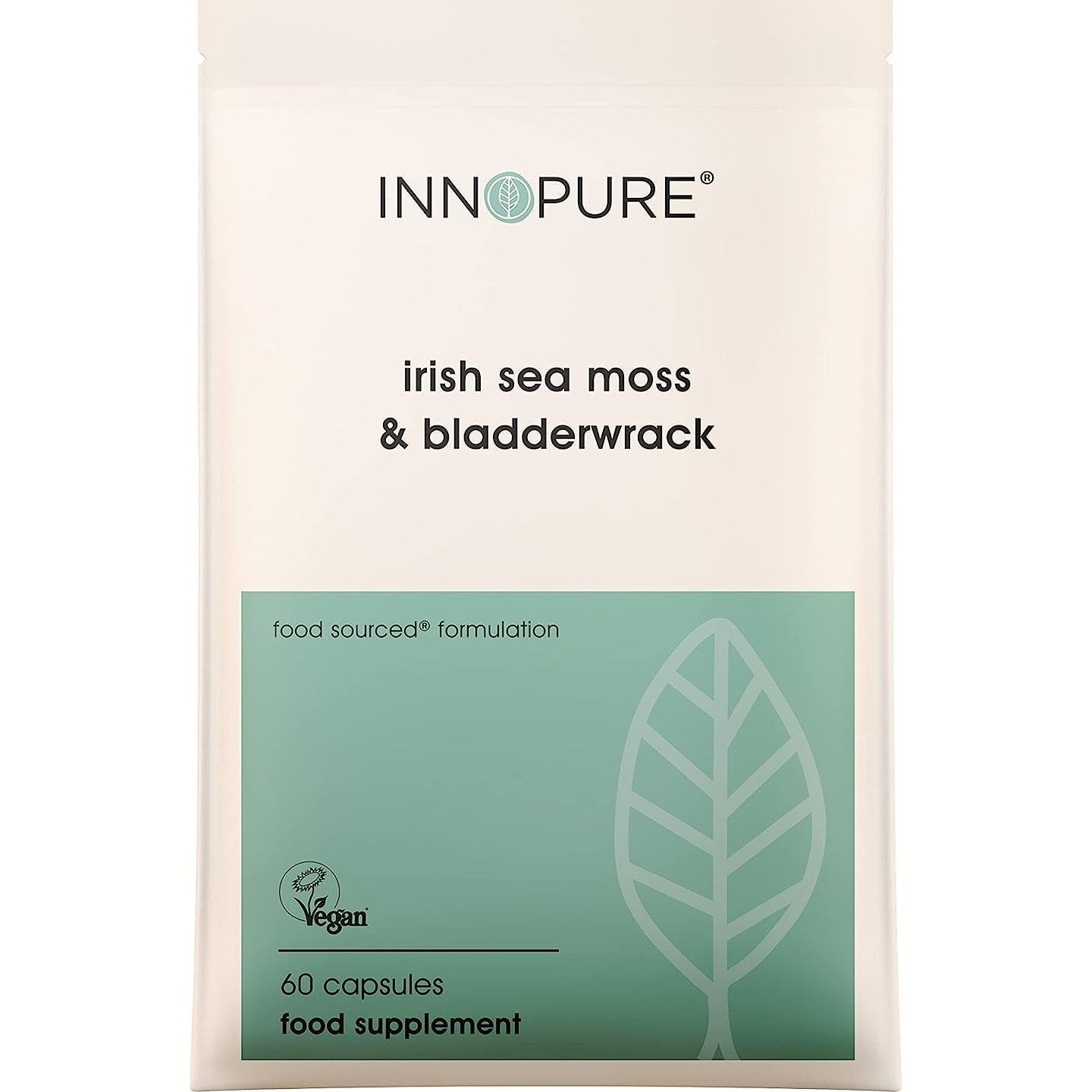 Sea Moss & Bladderwrack INNOPURE Irish- High Strength, Ethically Sourced Seamoss in a Vegan Capsule (60 Capsules) Clear Store