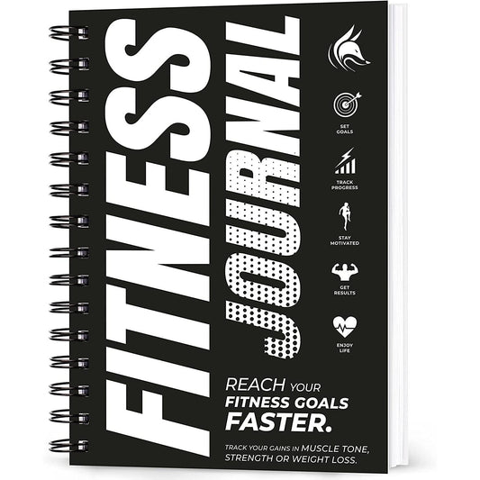 Fitness & Workout Journal/Planner Daily Exercise Log Book to Track Your Lifts A5 (Black and White) Clear Store