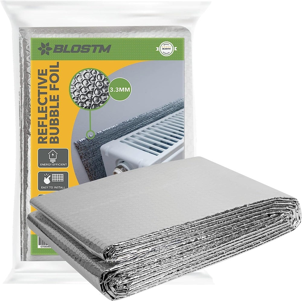 Bubble Insulation Foil 5m X 60cm, Radiator Insulation Foil Reflector Clear Store