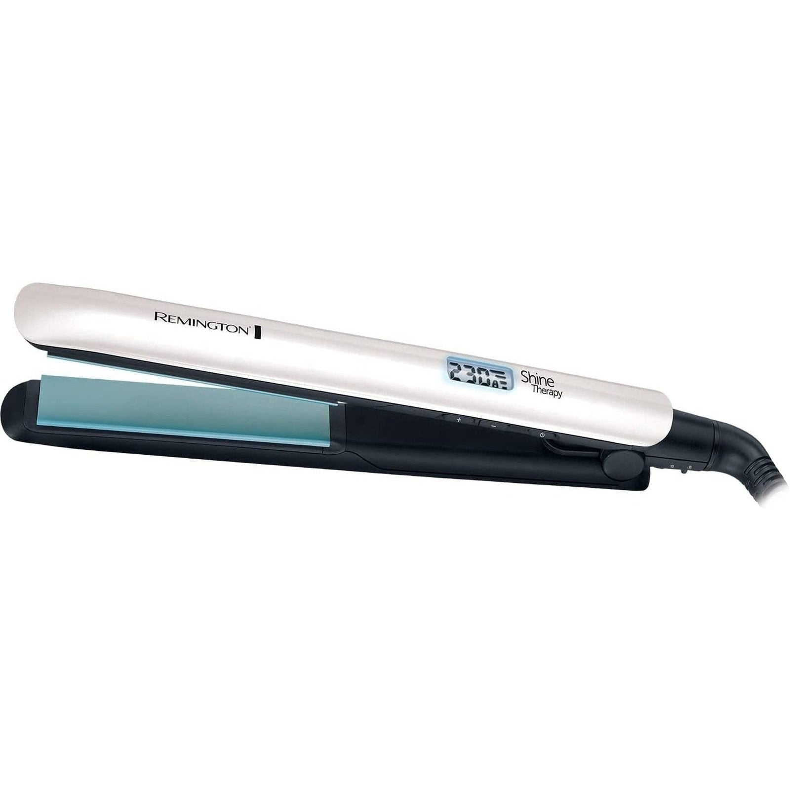 Shine Therapy Advanced Ceramic Hair Straighteners with Morrocan Argan Oil for Improved Shine - S8500, Black/ Silver, Pack of 1