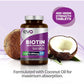 Biotin Hair Growth Supplement with Coconut Oil, High Strength Biotin Tablets for Hair Clear Store