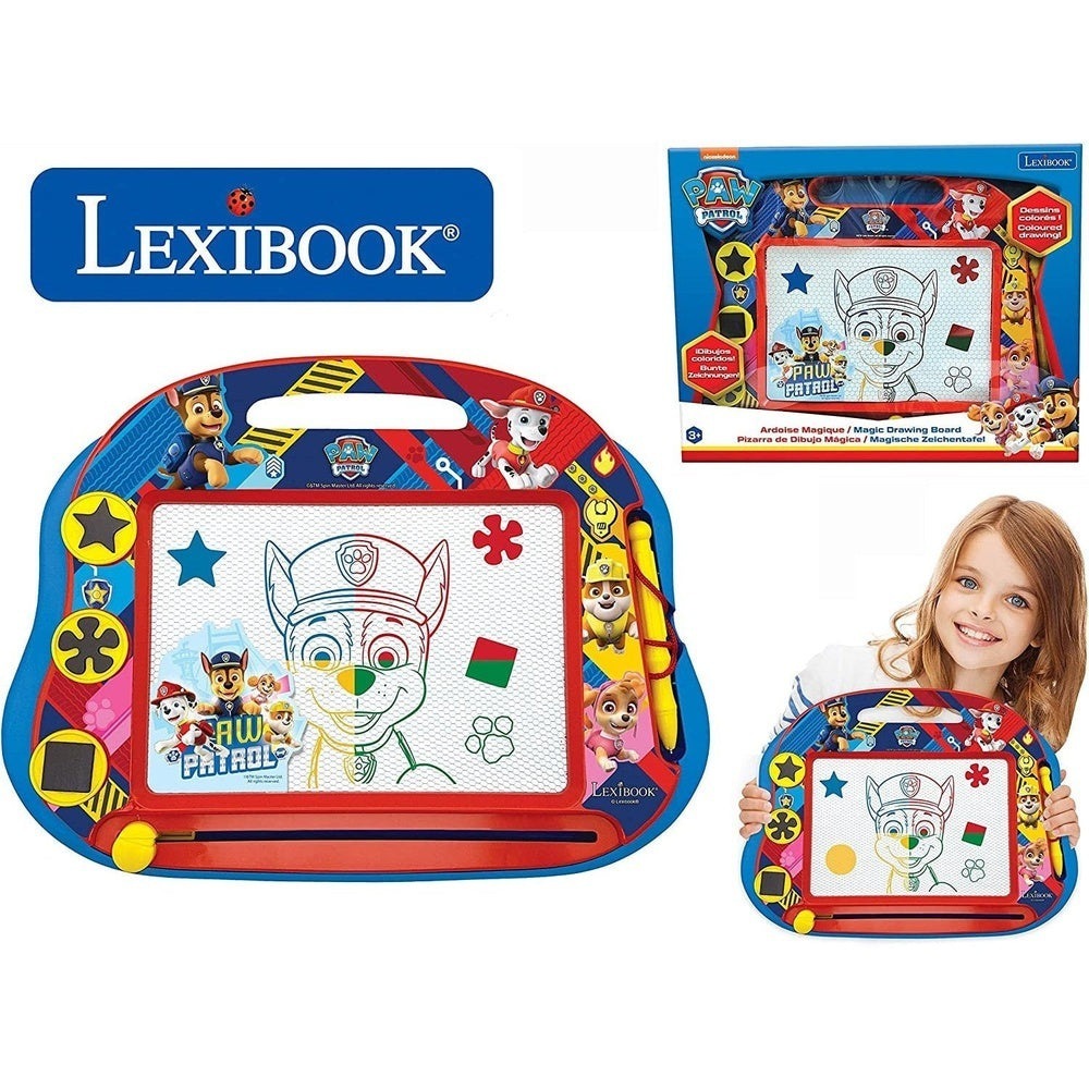 Lexibook Magic Magnetic Paw Patrol Helper on Four Paw Drawing Board, Magnetic Board for Kids, Artistic Creative Toy for Girls and Boys, Pen and Magnets, Blue/Red, CRPA550 Clear Store