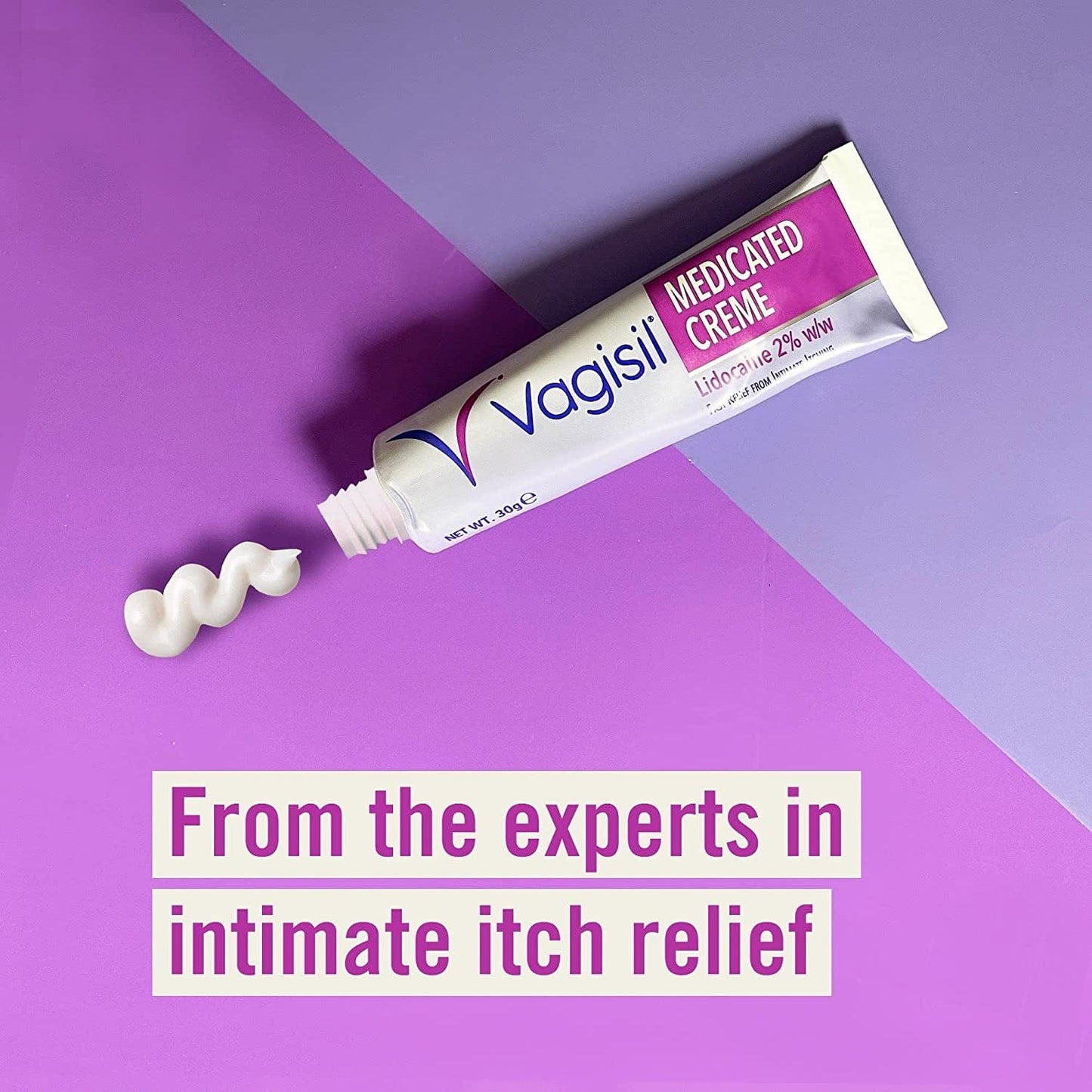 VAGISIL Medicated Crème, Fast Relief from Intimate Itch, Burning & Irritation, 30 G Clear Store