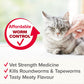 Roundworms & Tapeworms For Cats, Vet Strength Treatment, Meat-Flavoured 2 Tablets Clear Store