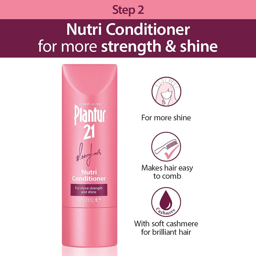 Plantur 21 Longhair Shampoo and Conditioner Set for Long and Brilliant Hair, Improves Hair Growth and Repairs Stressed Hair Clear Store