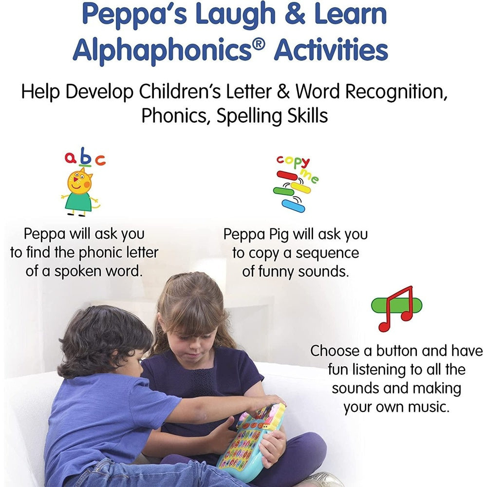 Peppa Pig PP03 Peppa'S Laugh & Learn Alphaphonics Toy for Kids-Interactive Learning & Child Development, Alphabet, Letters and Sound Recognition-Features 7 Fun Activities, 3+ Years, Single, Multi Clear Store