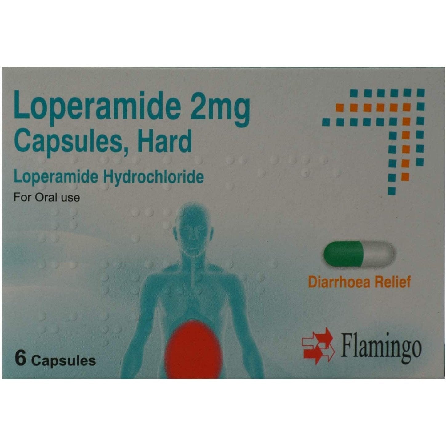 Diarrhoea Relief 2mg Capsules Loperamide Hydrochloride 30 Tablets Clear Store