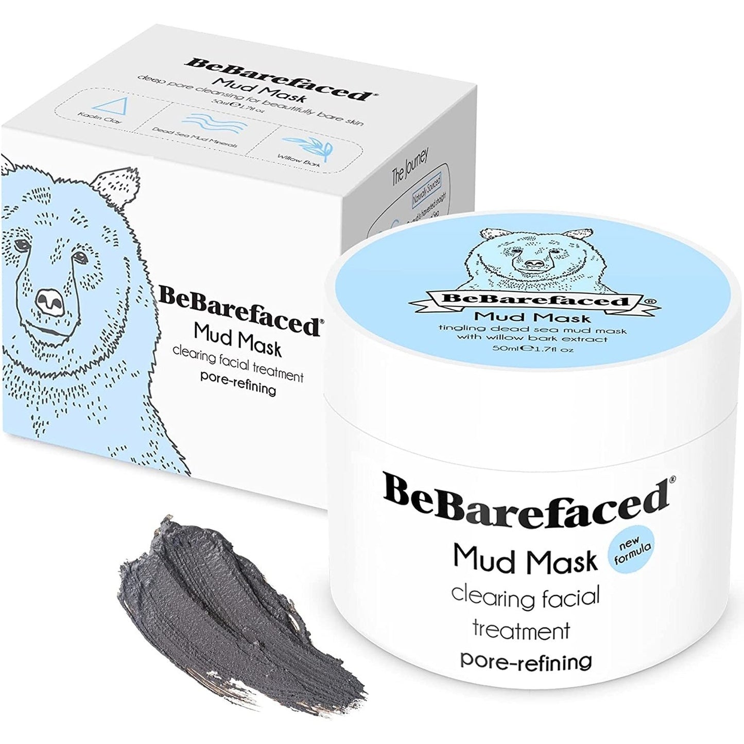 Bebarefaced Clay Mask, Moisturising Face Masks Skincare, Face Masks Beauty Clear Store