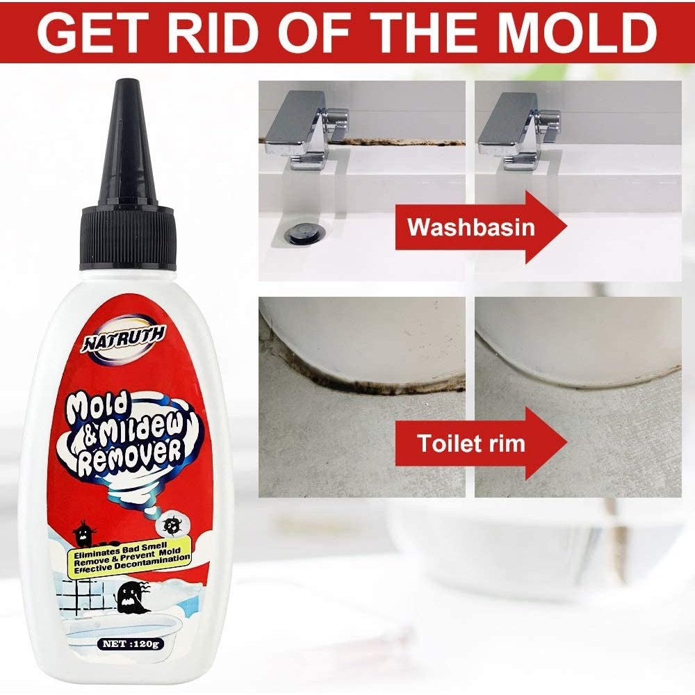 Mold Remover Gel, Gentle Household Gel, Remover Mildew, Remover Wall Mold Cleaner, Remover Black Mould, 120G