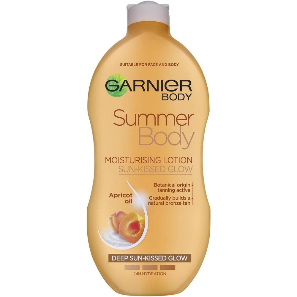 Garnier Summer Body Gradual Self Tan Moisturiser Dark, Hydrating Tanning Lotion for a Glowing Sunkissed Tan 400Ml Clear Store