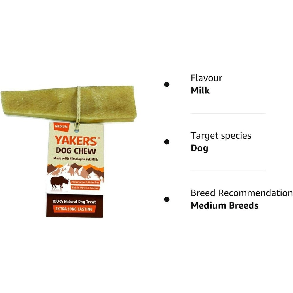 Yakers Dog Chew Medium X 2 - Yak Milk Value Pack of 2 - Save! Clear Store