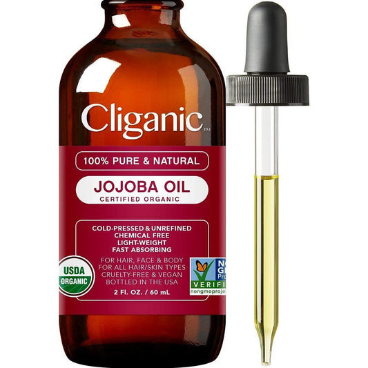 Jojoba Oil 60Ml, 100% Pure Natural Cold Pressed Unrefined, Hexane Free Carrier Oil, for Hair Face & Nails Clear Store