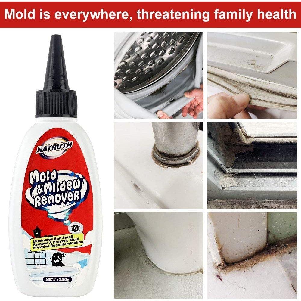 Mold Remover Gel, Gentle Household Gel, Remover Mildew, Remover Wall Mold Cleaner, Remover Black Mould, 120G